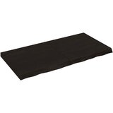 Stolna ploča tamnosmeđa 120x60x(2-6) cm obrađeni masivni hrast | shoptok.hr