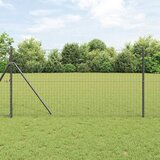 Ograda s postovima Siva 1 x 25 m Čelik i PVC | shoptok.hr