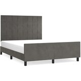  Okvir za krevet s uzglavljem tamnosivi 140x190 cm baršunasti | shoptok.hr
