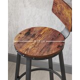  Tabureti s naslonom - Rustikalno smeđa + crna, loft stil | shoptok.hr