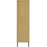  Regal za knjige metalne noge smeđi 90x35x128,5 cm drveni OSLO | Eponuda.com
