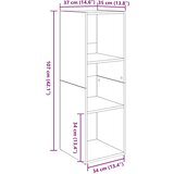  Set TV komoda Zidne 2 pcs Umjetnički hrast 107 x 35 x 37 cm | shoptok.hr