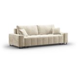 Cosmopolitan Design Bež žametna raztegljiva sedežna garnitura s prostorom za shranjevanje 250 cm Wicklow – | Shoptok.si