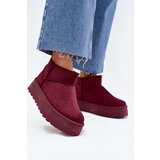 Boto Suede Snow Boots On Platform Bordeaux Corcoran Cene