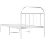  Metalni okvir za krevet s uzglavljem bijeli 90x200 cm | shoptok.hr