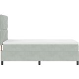 Box Spring Krevet s Madracem Svjetlosiva 90x200 cm Baršun | shoptok.hr