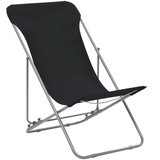 The Living Store Zložljivi stoli za na plažo 2 kosa jeklo in oksford blago črni - Stol Za Na Plažo, (21493616) | Shoptok.si