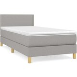  Box spring postelja z vzmetnico svetlo siv 100x200 cm blago, (20723954) | Shoptok.si