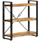  Regal za knjige s 3 razine 77x30x80 cm od drva manga i željeza | shoptok.hr