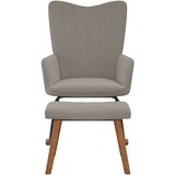  Stolica za ljuljanje s osloncem za noge svjetlosiva baršunasta | shoptok.hr