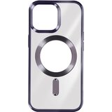 AVIZAR Silikonski ovitek MagSafe iPhone 15 Pro Max Chrome, serija ChroCam - vijolicen, (20834225) Cene