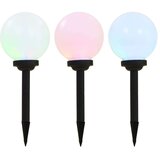 vidaXL Zunanje solarne svetilke 3 kosi LED okrogle 20 cm RGB | Shoptok.si