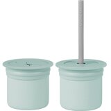 Minikoioi Sip+Snack Set jedilni set za otroke River Green / Powder Grey Cene