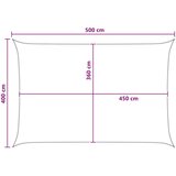  Senčna platna Svetlo siva in bela. 4 x 5 m HDPE, (5000241465) | Shoptok.si