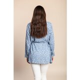 Fenzy Bluza Od Viskoze Za Veće Veličine, Plava | shoptok.hr