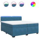  The Living Store Box spring postelja z vzmetnico modra 200x200 cm žamet - Box Spring Postelja, (21492944) | Shoptok.si