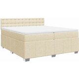 Maison Chic Box spring postelja - Vzmetna postelja z vzmetnico krem 200x200 cm blago SL18140, (21885182) | Shoptok.si