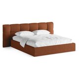 Micadoni Ciglasti tapecirani bračni krevet s prostorom za odlaganje s podnicom 200x200 cm Eric – | shoptok.hr