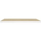 vidaXL plutajuća zidna polica boja hrasta i bijela 80x23,5x3,8 cm MDF | shoptok.hr