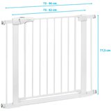 BabyOno zaštitna ograda 75-82 cm + dodaci 2x7 cm, bijela | shoptok.hr