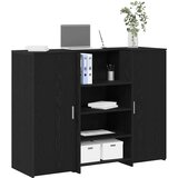 vidaXL Recepcijski stol crni hrast 135x50x103,5 cm konstruiranog drva Cijene