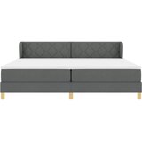  Krevet s opruga kutije Tamno siva 200 x 200 cm tkanina | shoptok.hr