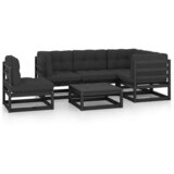 Maison Chic Seti vrtnega pohištva - Vrtna garnitura - Vrtni pohištvo set 6-delna z blazinami trdna borovina, (21804124) | Shoptok.si