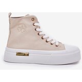 Boto High Women's Sneakers On Platform Beige Laviriona | Shoptok.si
