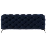 Ropez Temno modra žametna sedežna garnitura 185 cm Chelsea – | Shoptok.si