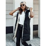 DStreet Kamizelka damska COSYVIVA długa z kapturem pikowana czarna | Shoptok.si