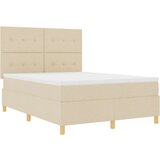  Škatlasta postelja z vzmetnico Krem 160x200 cm Tkanina, (22082868) | Shoptok.si