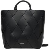 Calvin Klein Ročna torba Ck Woven Medium Tote K60K613176 Črna | Shoptok.si