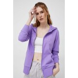 GAP Dukserica za žene, boja: ljubičasta, s kapuljačom, s tiskom | shoptok.hr