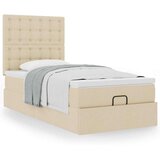  Otomanski okvir kreveta s madraca krem 80x200cm od tkanine | shoptok.hr