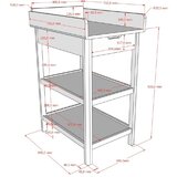 Vipack Stol za presvlačenje od punog hrasta s promjenjivim stolom u prirodnoj boji Forrest – | shoptok.hr