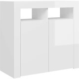 vidaXL Komoda s LED svjetlima visoki sjaj bijela 80 x 35 x 75 cm | shoptok.hr
