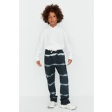 Trendyol Anthracite Tie-Dye Patterned Boy Knitted Sweatpants Cene