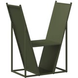 vidaXL stojalo za drva olivno zelena 69,5x35x81cm hladno valjano jeklo, (21827301) u