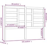  Uzglavlje za krevet boja meda 141 x 4 x 104 cm masivna borovina | shoptok.hr