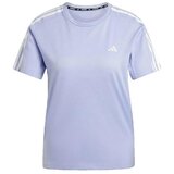 Adidas Majice s kratkimi rokavi T-shirt Own The Run 3 Stripes Vijolična | Shoptok.si