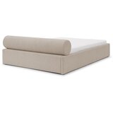 Ropez Bež oblazinjena zakonska postelja s prostorom za shranjevanje z letvenim dnom 160x200 cm Cille – | Shoptok.si