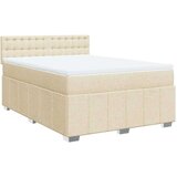  Krevet s oprugama i madracem krem 160x200 cm od tkanine | shoptok.hr