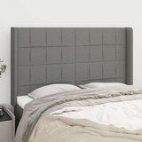  Vzglavje z ušesi temno sivo 147x16x118/128 cm blago, (20792896) Cene