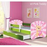 Dječji krevet ACMA s motivom, bočna zelena + ladica 160x80 cm 10 Pink Teddy Bear | shoptok.hr