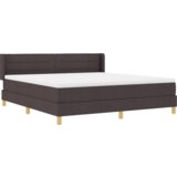  Krevet s opruga kutije Tamno smeđa i bijela 180 x 200 cm | shoptok.hr