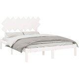  Okvir za krevet bijela 140x190 cm od masivnog drva | Eponuda.com