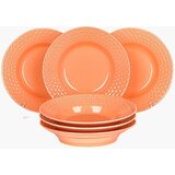 Suntun set od 6 dubokih tanjira sculptor, narandžasti | ePonuda.com