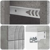  Noćni ormarić za montažu na zid s ladicama 2 pcs Betonska siva | shoptok.hr