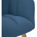  Stolica za opuštanje s tabureom od tkanine plava | shoptok.hr