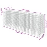 Gabionska sadilica od pocinčanog čelika 270 x 50 x 100 cm | shoptok.hr